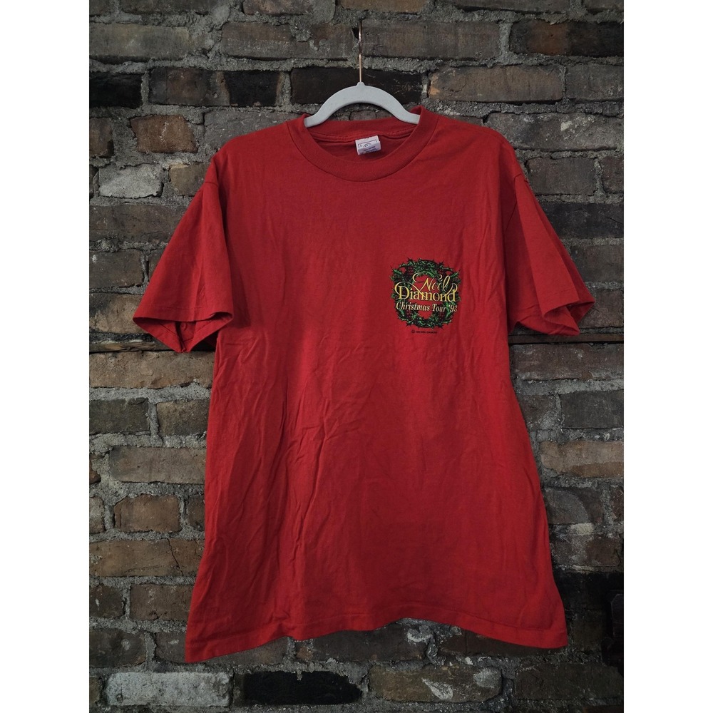 Vintage Neil Diamond Shirt Mens Large Christmas‎ Tour 1993 Delta USA Band 90s